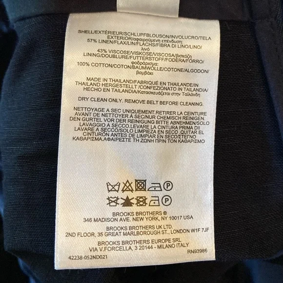 Brooks Brothers Navy Linen Jumpsuit, size 14 - Picture 8 of 9